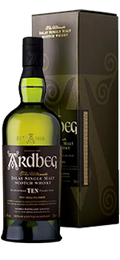 Ardbeg Ten Years Old Islay Single Malt Scotch Whisky 0.70 l con confezione
