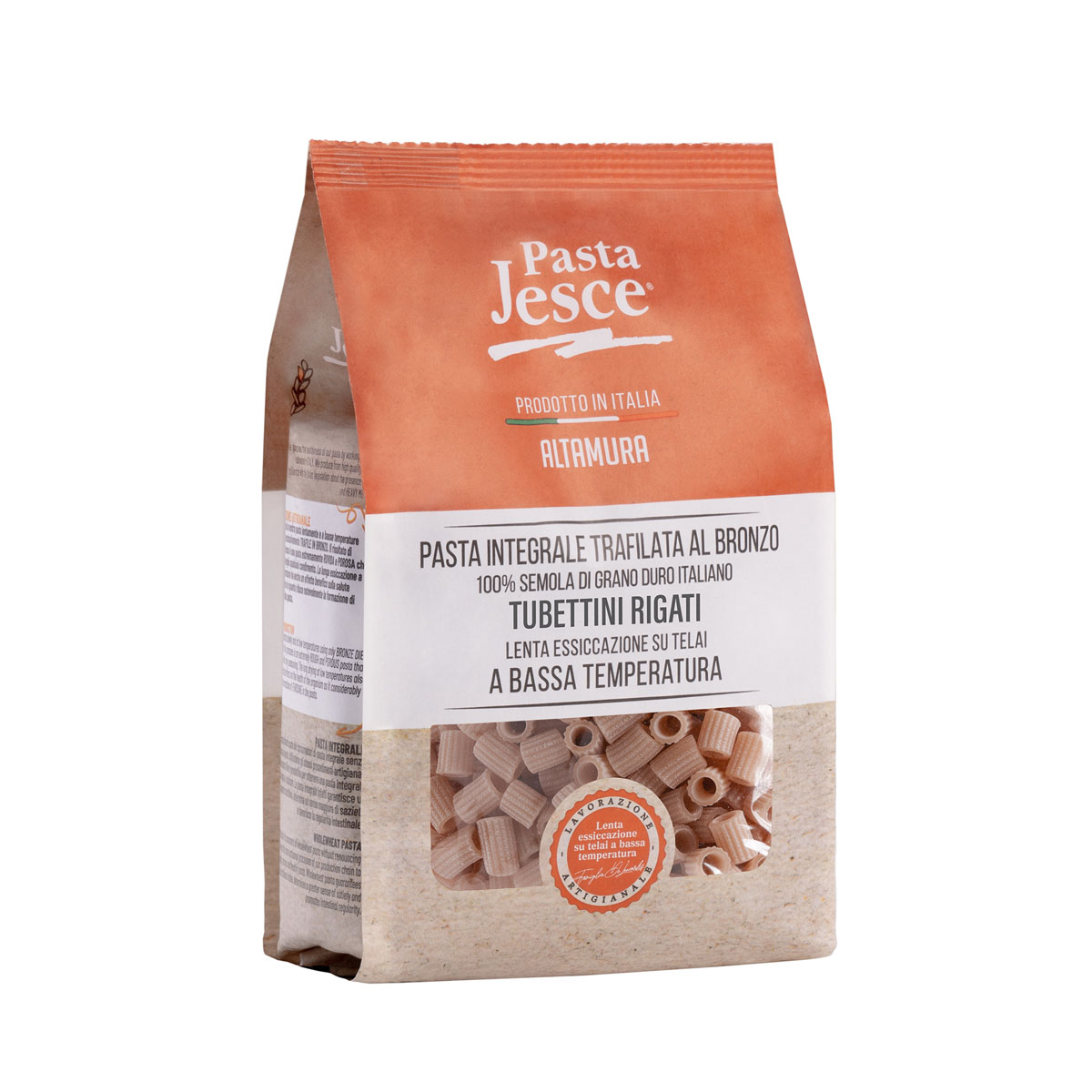 Tubettini Rigati Integrali Trafilati al Bronzo Pasta Jesce Altamura 500g