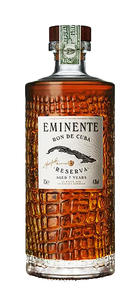 Eminente Ron de Cuba Reserva Aged 7 Years 0.70 l - bottiglia con texture coccodrillo