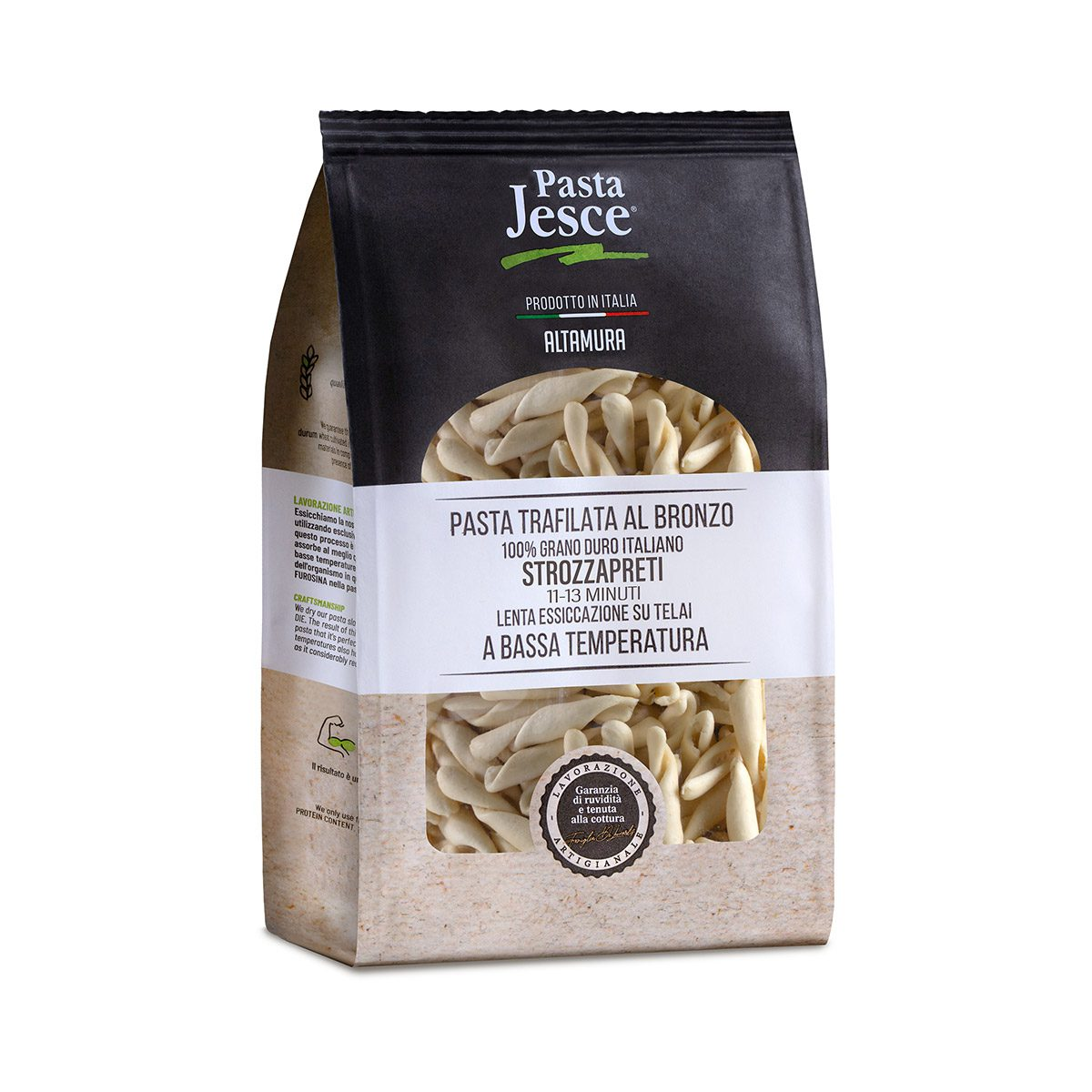 Strozzapreti Trafilati al Bronzo Pasta Jesce Altamura 500g