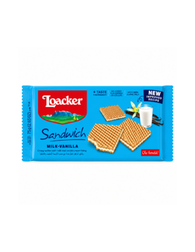 Loacker Sandwich Milk e Vanilla - 75 gr