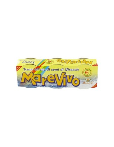 Sardanelli Marevivo Tonno Olio di Semi Girasole - 3 x 80 gr