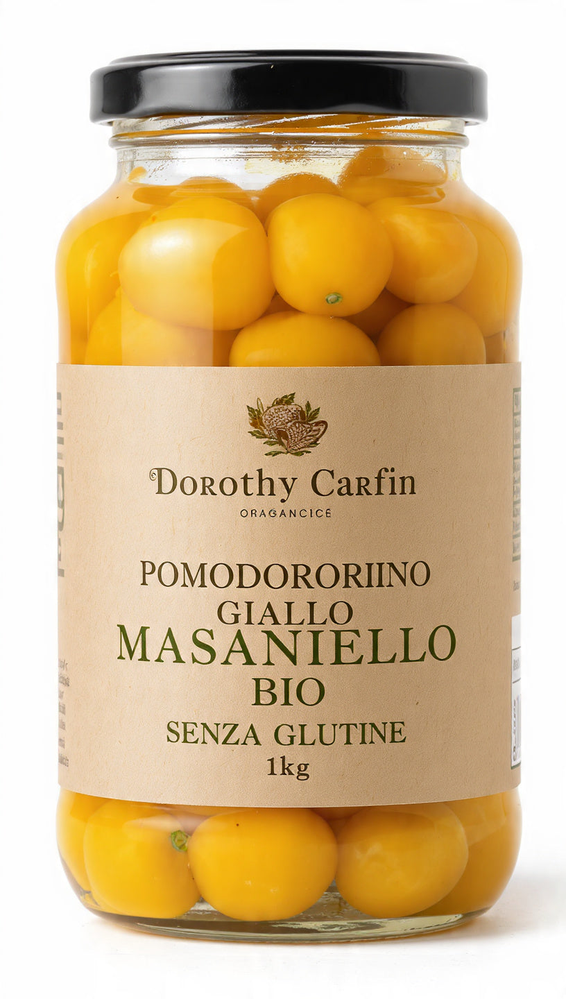 Pomodorino Giallo Masaniello Bio 1kg - Pelato in Succo | Agro Nocerino