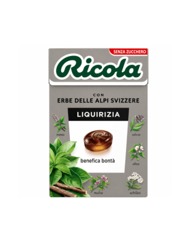 Ricola Caramelle Astuccio con Erbe delle Alpi Svizzere Liquirizia - 50 gr